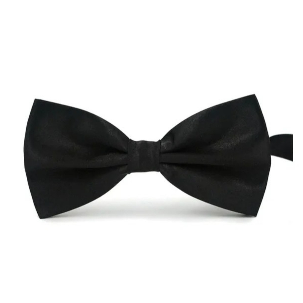 🖤 Men’s Classic Black Bow Tie – Adjustable (NEW)